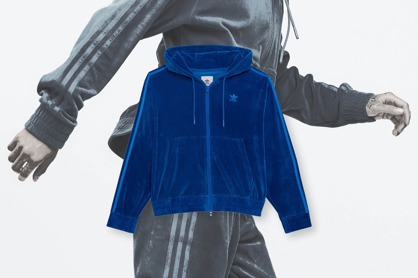 Adidas Originals x Jeremy Scott Full-Zip Hoodie - Blue