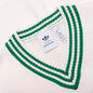 Women's Adidas x Sporty & Rich V-Neck Sweater - Off White/Night Navy