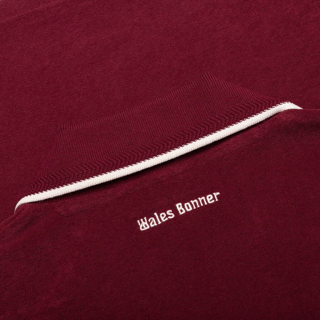 Adidas x Wales Bonner Terry Polo - Collegiate Burgundy