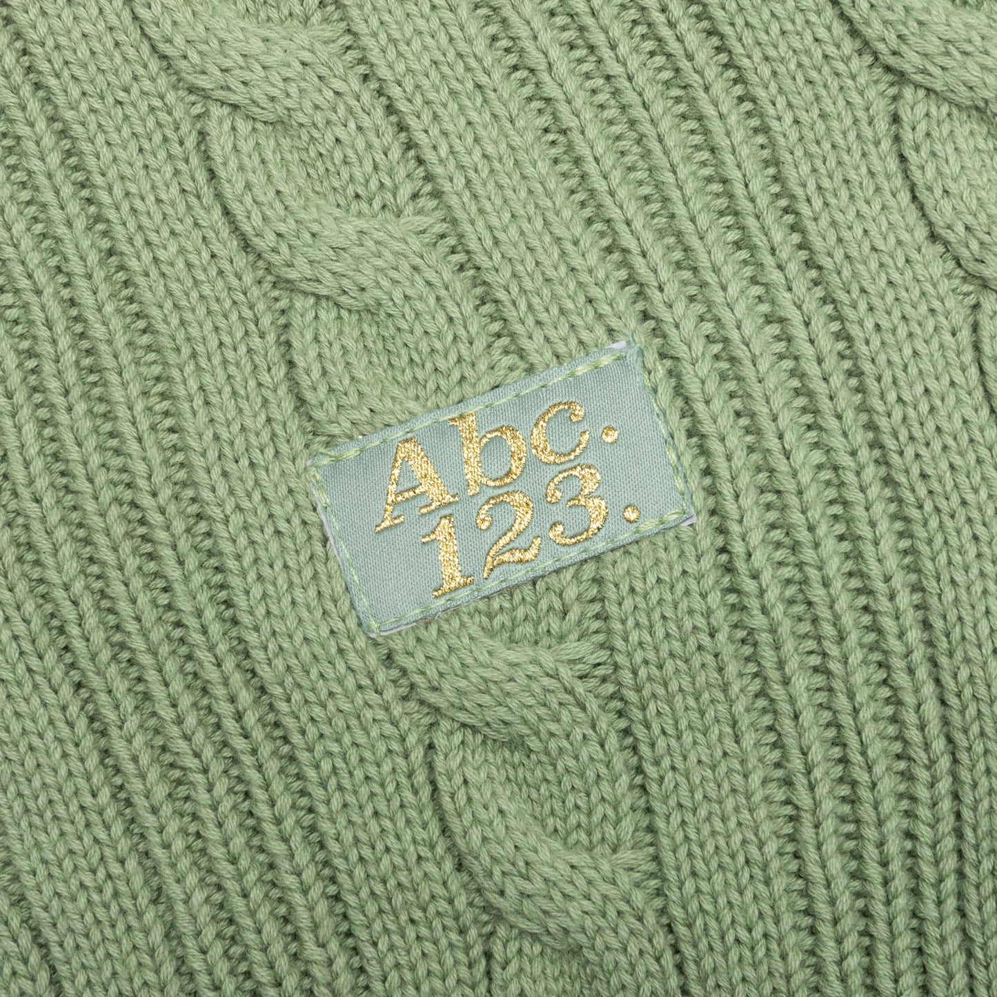 Cableknit Cardigan-Aventurine Green