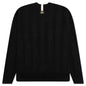 Cableknit Crewneck - Anthracite Black