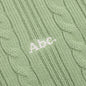 Cableknit Crewneck-Aventurine Green