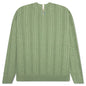 Cableknit Crewneck-Aventurine Green