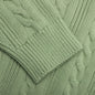 Cableknit Crewneck-Aventurine Green