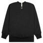 Fleece Crewneck with Waffle - Anthracite Black