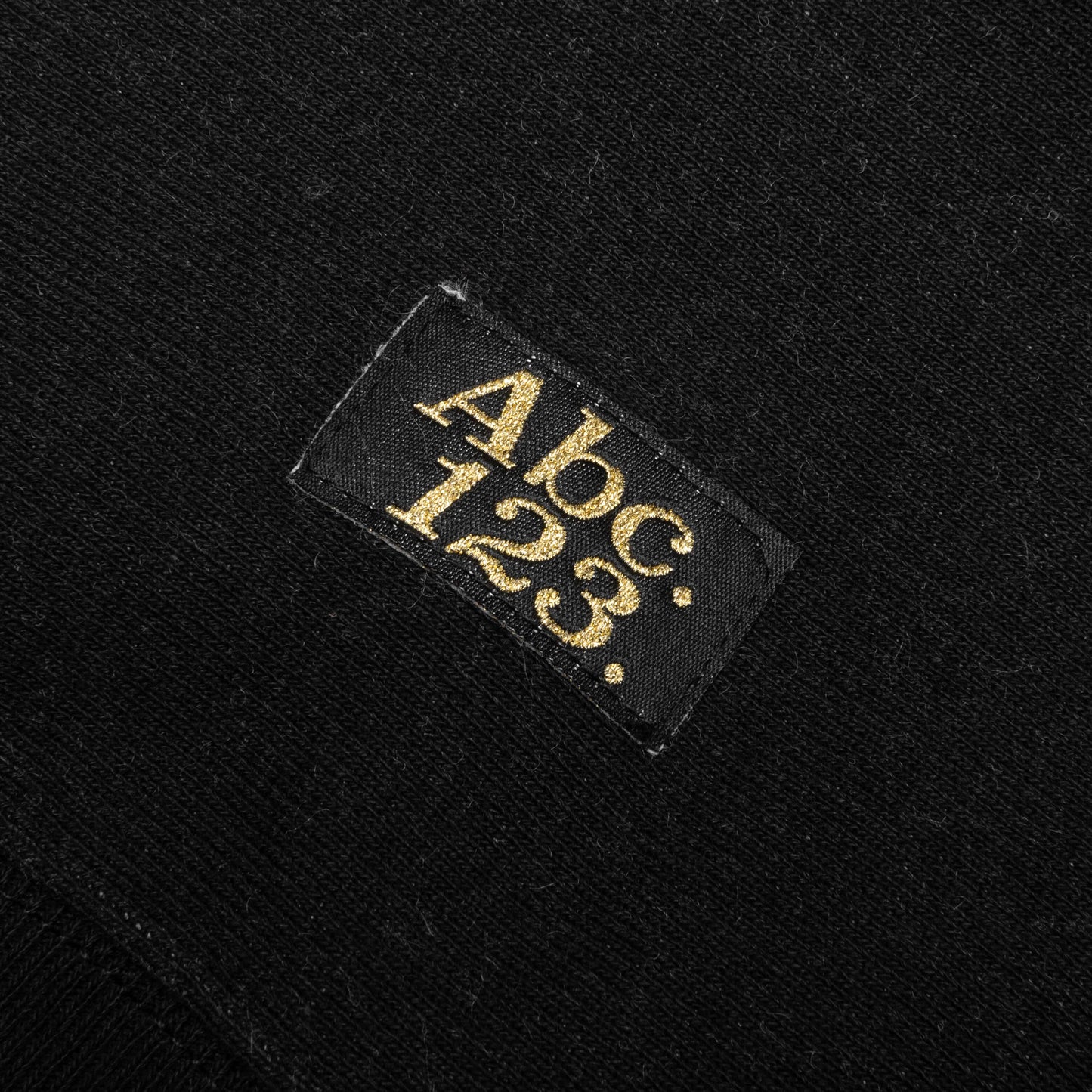 Fleece Crewneck with Waffle - Anthracite Black