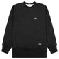 Fleece Crewneck with Waffle - Anthracite Black