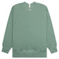 Fleece Crewneck with Waffle - Aventurine Green