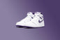 Women's Air Jordan 1 Retro Hi - White/Court Purple