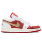 Air Jordan 1 Low SE (GS) - White/Metallic Gold/University Red