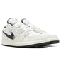 Air Jordan 1 Low SE (GS) 'Paint Splatter' - Sail/Black/Total Orange