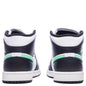 Air Jordan 1 Mid - White/Green Glow/Black