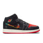 Air Jordan 1 Mid SE (GS) "Siempre Familia" - Black/Chile Red