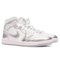 Women's Air Jordan 1 Mid - White/Metallic Silver/Wolf Grey