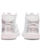 Women's Air Jordan 1 Mid - White/Metallic Silver/Wolf Grey