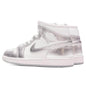 Women's Air Jordan 1 Mid - White/Metallic Silver/Wolf Grey