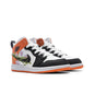 Air Jordan 1 Mid SE (PS) - White/Black/Starfish/Vivid Green