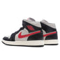 Women's Air Jordan 1 Mid - Black/Gym Red/College Grey