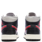 Women's Air Jordan 1 Mid - Black/Gym Red/College Grey