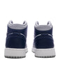 Air Jordan 1 Mid (GS) - White/Midnight Navy/Wolf Grey