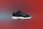 Air Jordan 11 Retro Low (GS) '72-10' - Black/Gym Red/White
