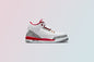 Air Jordan 3 Retro (GS) - White/Light Curry/Cardinal Red