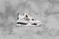Air Jordan 4 Retro (GS) - White/Black/Neutral Grey