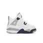 Air Jordan 4 Retro (TD) - White/Midnight Navy/Light Smoke Grey