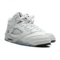Air Jordan 5 Retro 'White Metallic' (GS) - White/Black/Metallic Silver