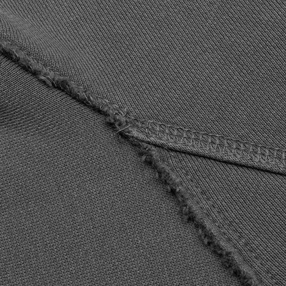 Raw Edge Hoodie - Black/Black