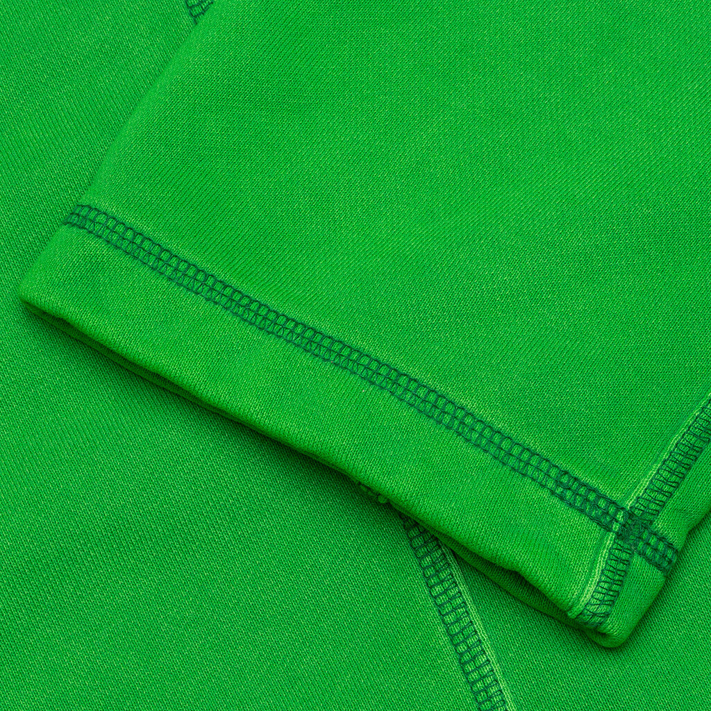 Raw Edge Hoodie - Green/Green