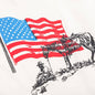 American Flag Cowboy Long Sleeve Tee - Bone