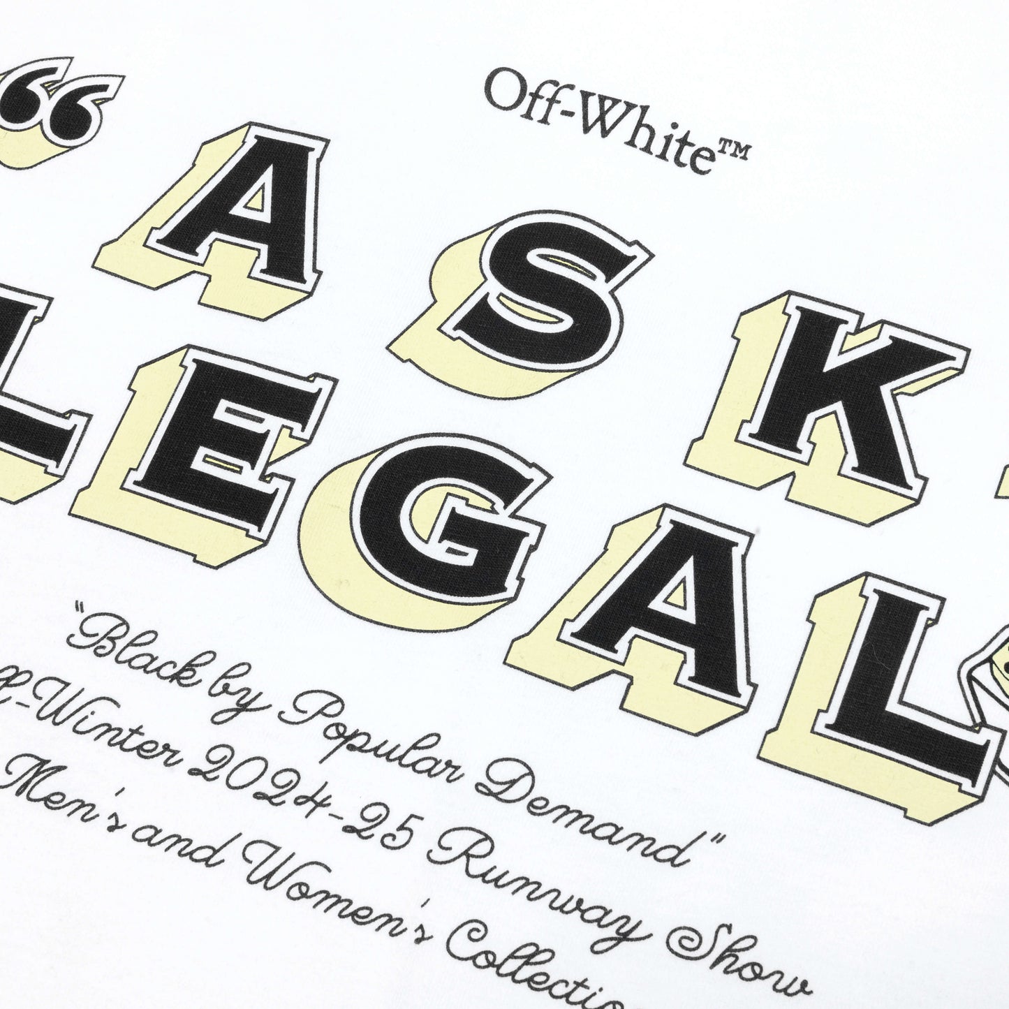 Arr Ask Legal Skate S/S Tee - White/Black