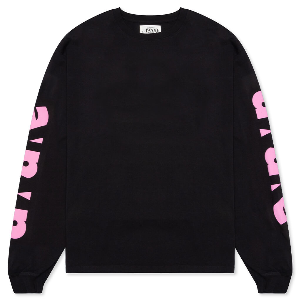 Awake Block Out Logo L/S Tee - Black