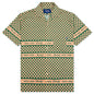 Awake Camp Collar Checkerboard Logo Shirt - Khaki