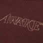 Awake Classic Outline Logo Paneled Embroidered Hoodie - Brown