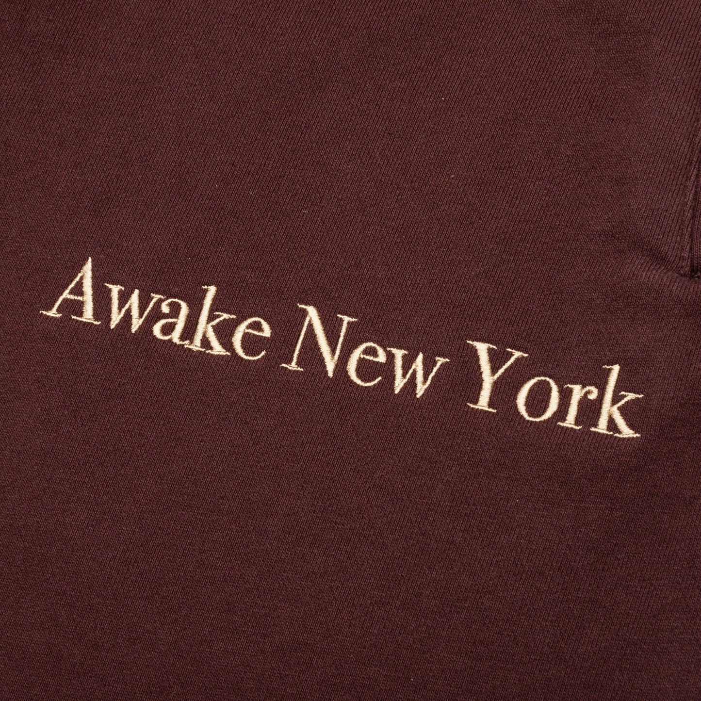 Awake Classic Outline Logo Paneled Embroidered Sweatpants - Brown