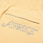 Awake Classic Outline Logo Paneled Embroidered Sweatpants - Mustard