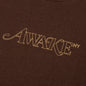 Awake Classic Outline Logo S/S Tee - Brown