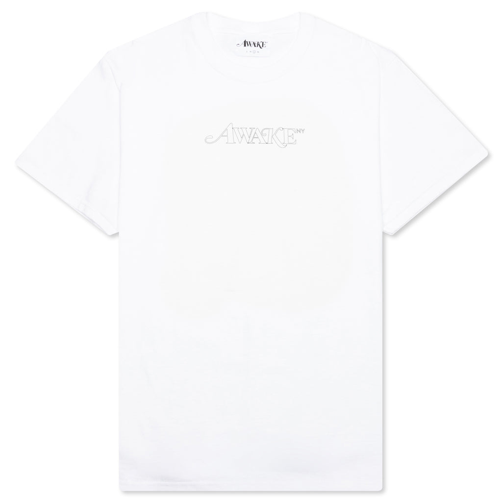 Awake Classic Outline Logo S/S Tee - White