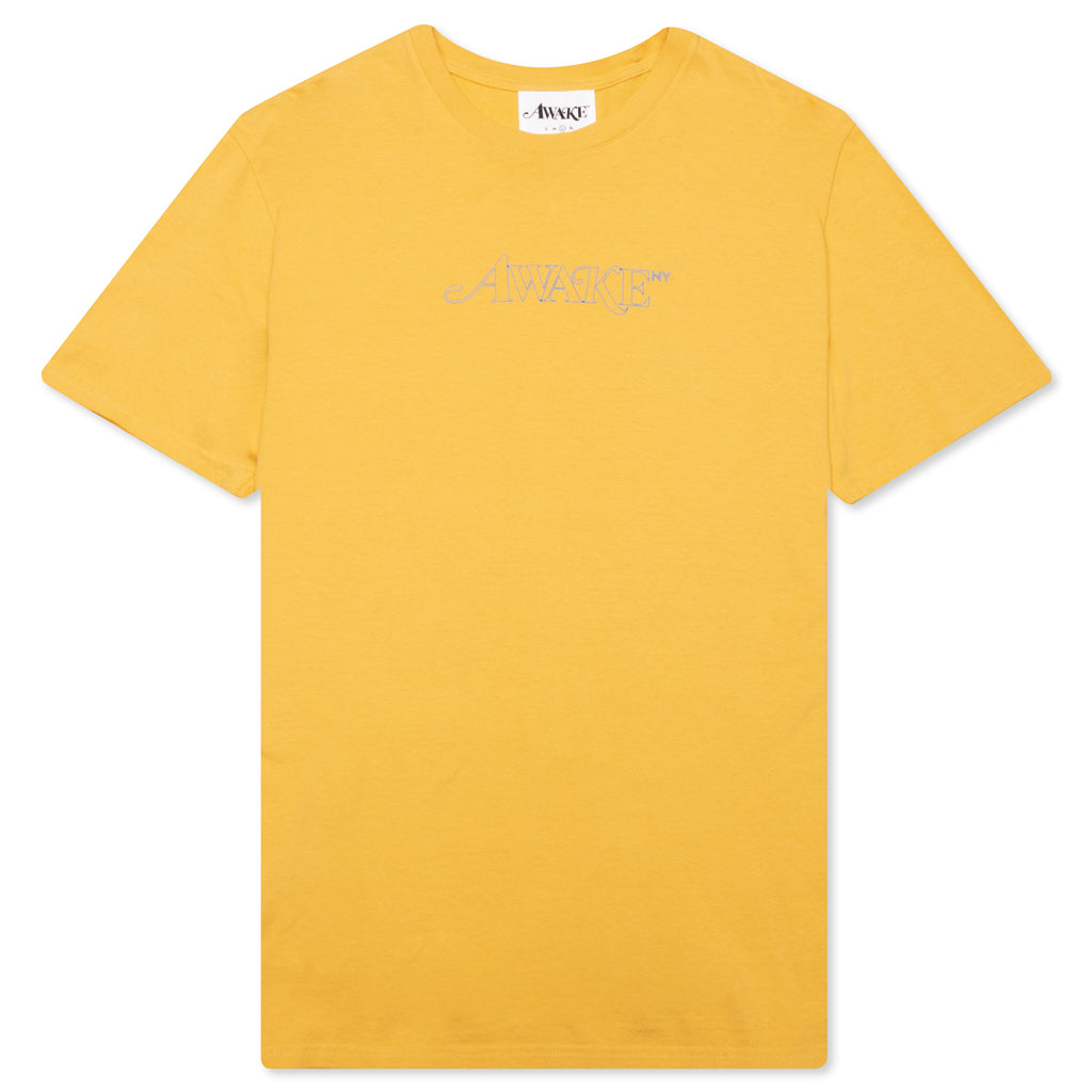 Awake Classic Outline Logo S/S Tee - Mustard