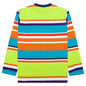 Awake Embroidered Logo L/S Striped Tee - Lime Green