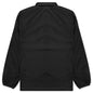 Awake Faux Fur Leopard Lined Coaches Jacket - Black