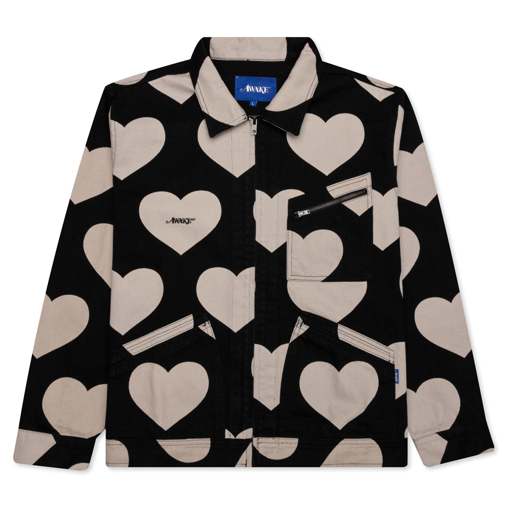 Awake Hearts Harrington Jacket - Black
