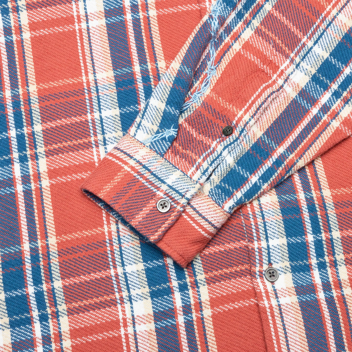 Awake Heavyweight Barbed Wire Back Flannel - Rose