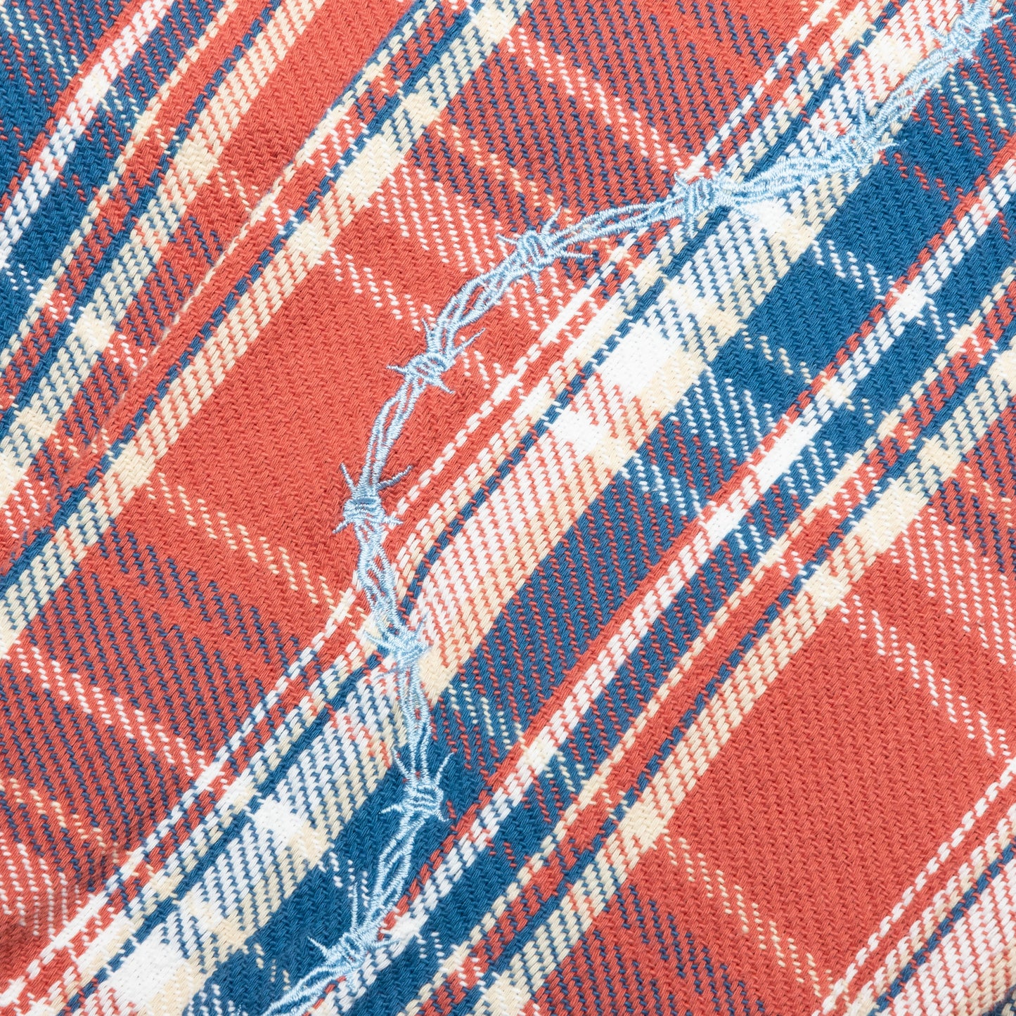 Awake Heavyweight Barbed Wire Back Flannel - Rose