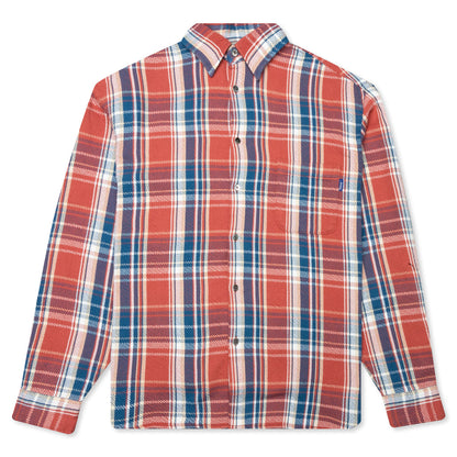 Awake Heavyweight Barbed Wire Back Flannel - Rose