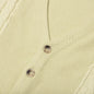 Contrast Panel Wool Cardigan - Ivory/Black