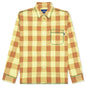 Contrast Stitch Flannel - Yellow/Brown
