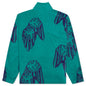 Dice Print Fleece Quarter Zip Pullover - Teal/Purple